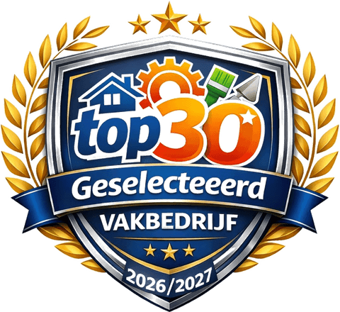 Badge: Top 30 Geselecteerd Vakbedrijf 2026/2027